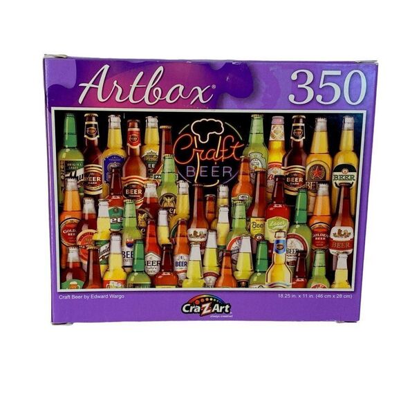 Artbox CraZart 350 Piece Puzzles Lot of Two Coffee Shop & Craft Beer 18.25 x 11" - Picture 3 of 5